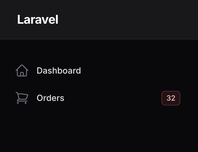 Navigation item with badge color