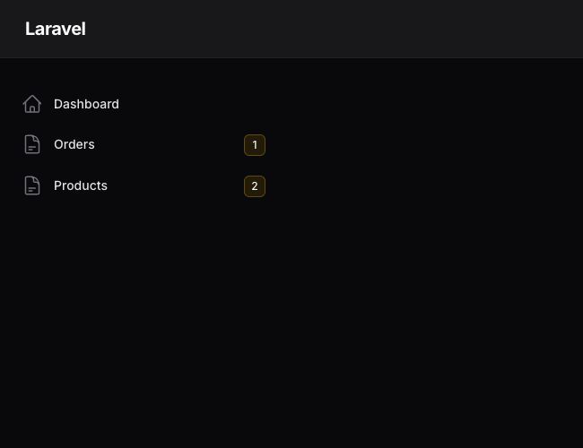 Sort navigation items