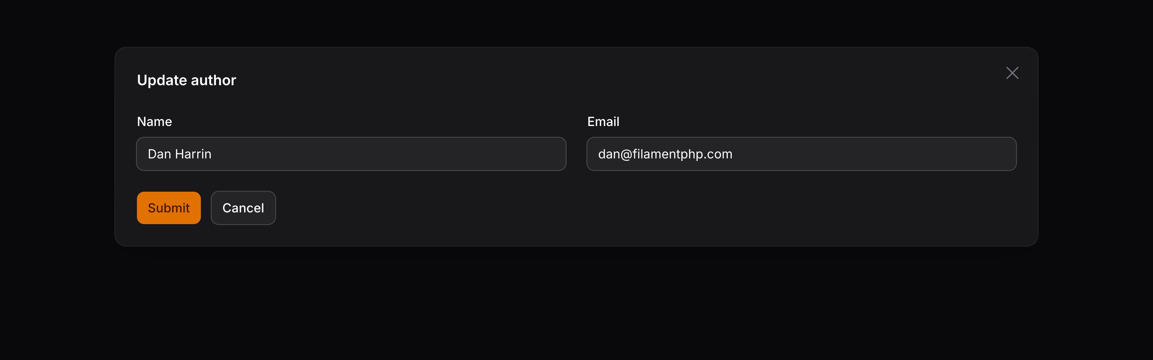Modal with custom width