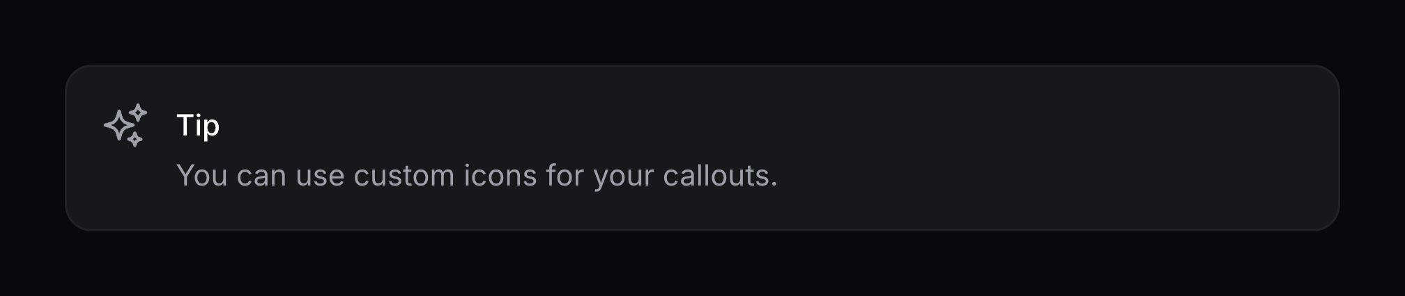 A callout with a custom icon