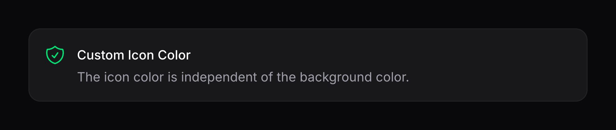 A callout with a custom icon color
