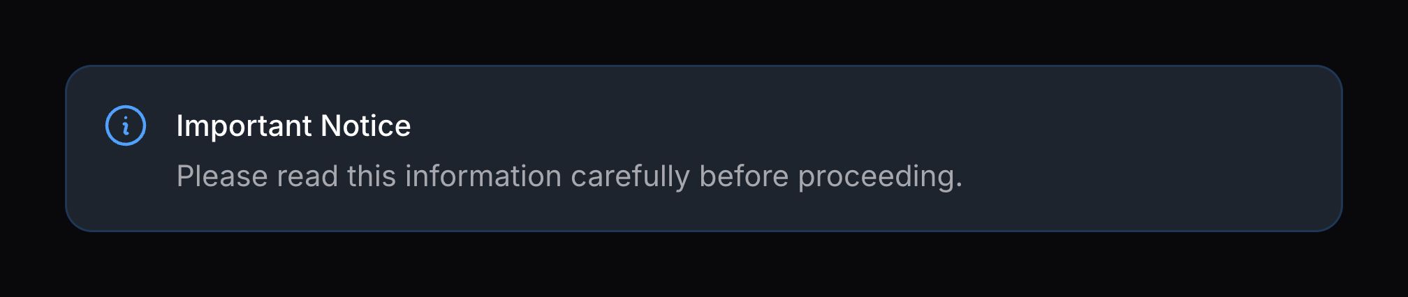 An info callout