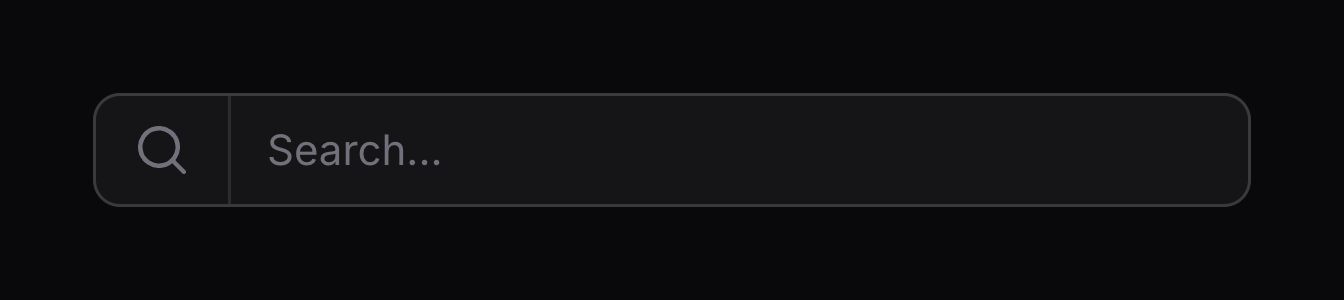 An input with a prefix icon