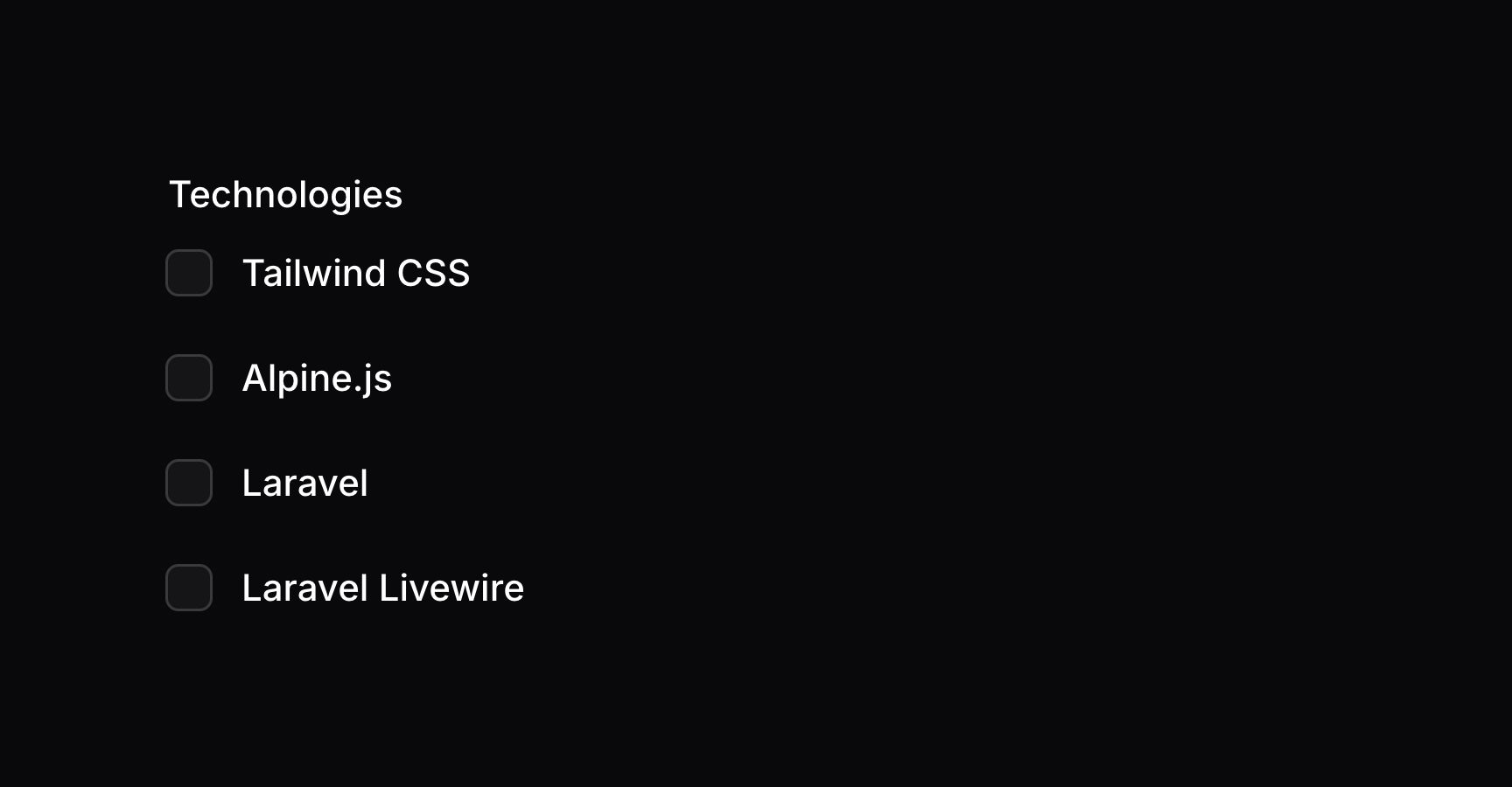 Checkbox list