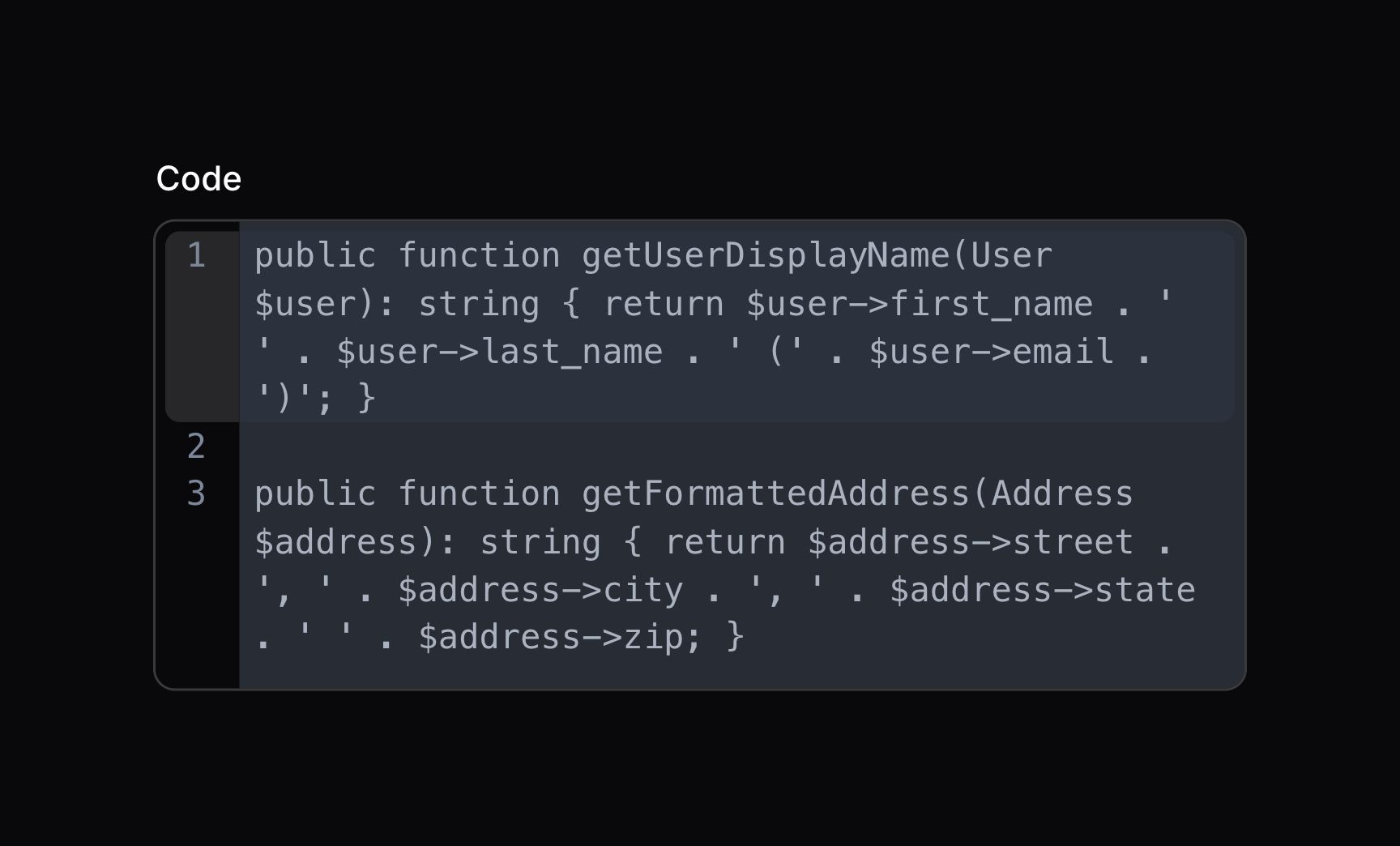 Code editor with line wrapping