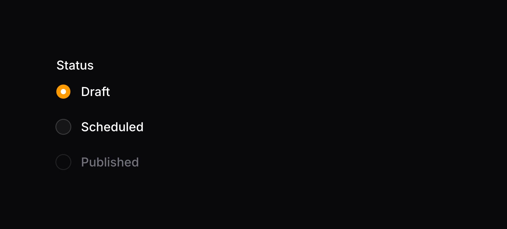 Radio with disabled option