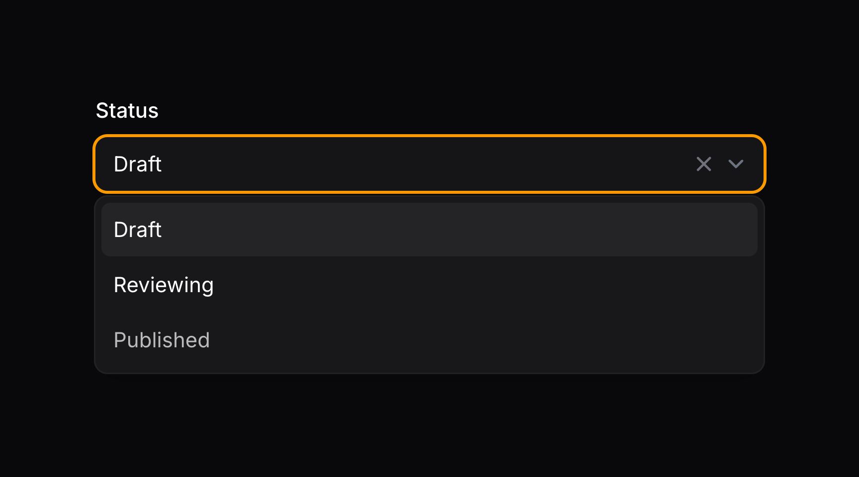 Select with disabled options
