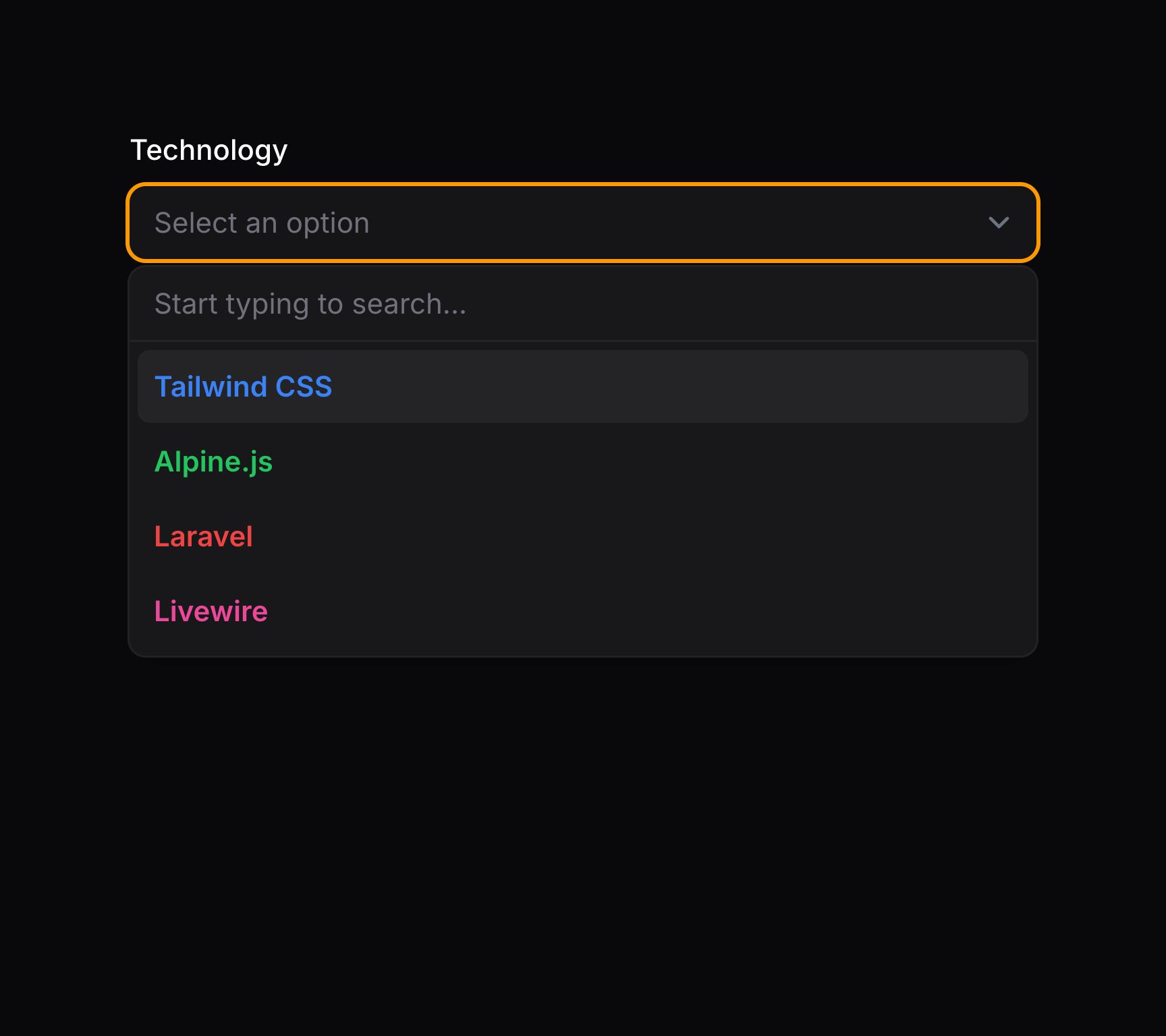 Select with HTML option labels