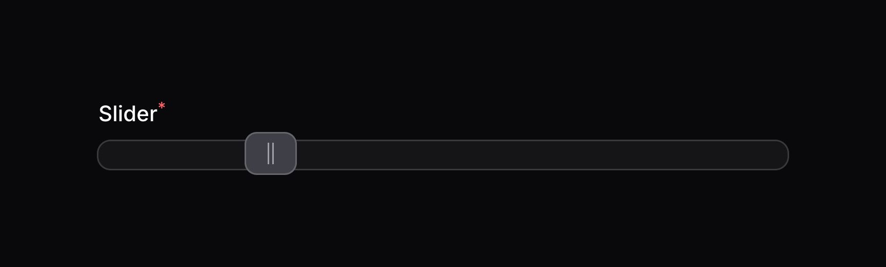 Slider with a customized range