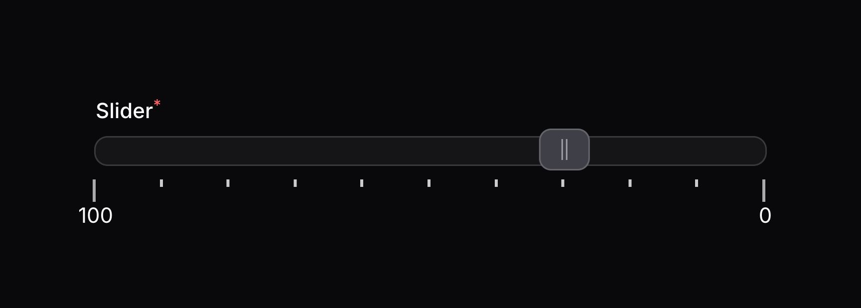 Right-to-left slider