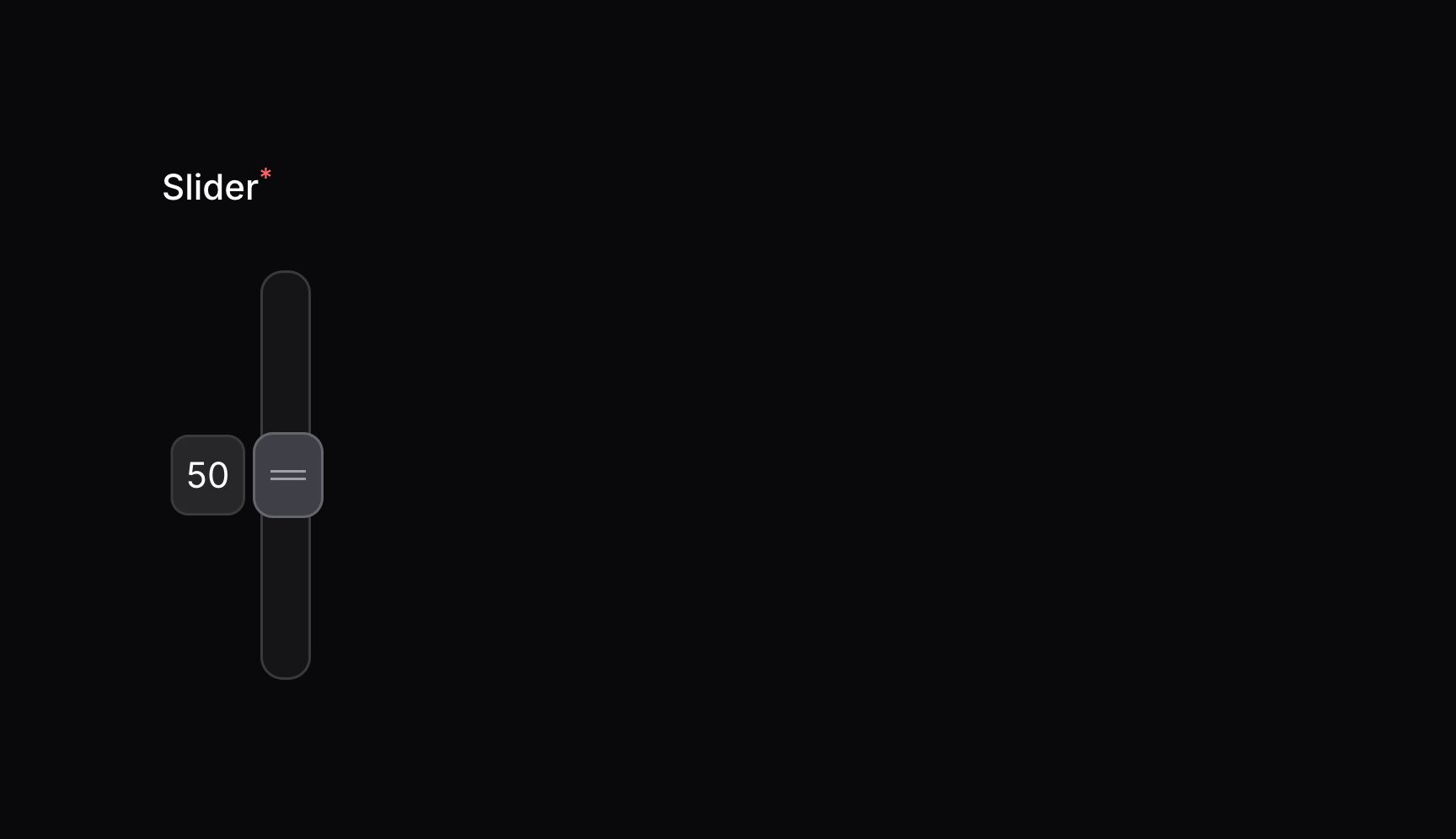 Vertical slider with tooltips