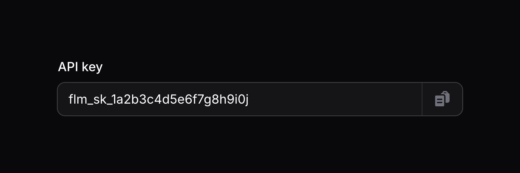 Text input with copyable button
