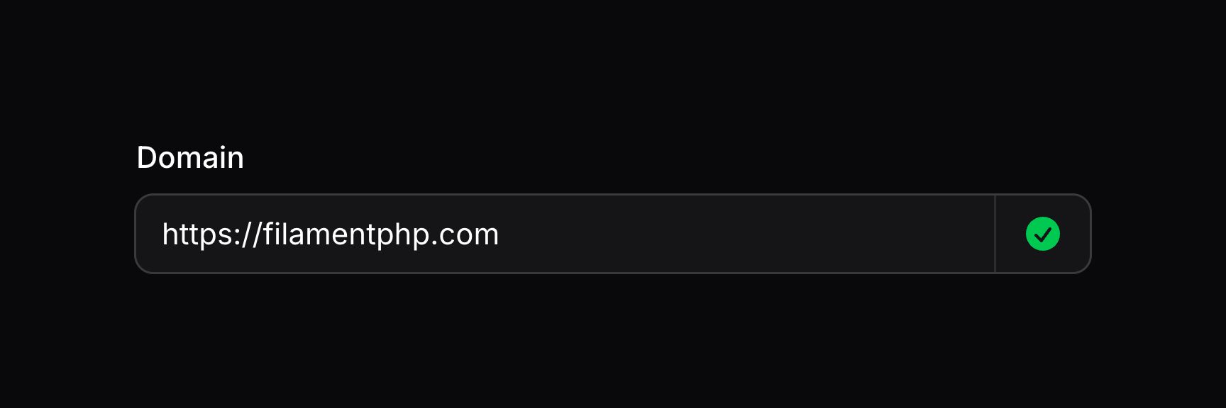 Text input with suffix icon in color