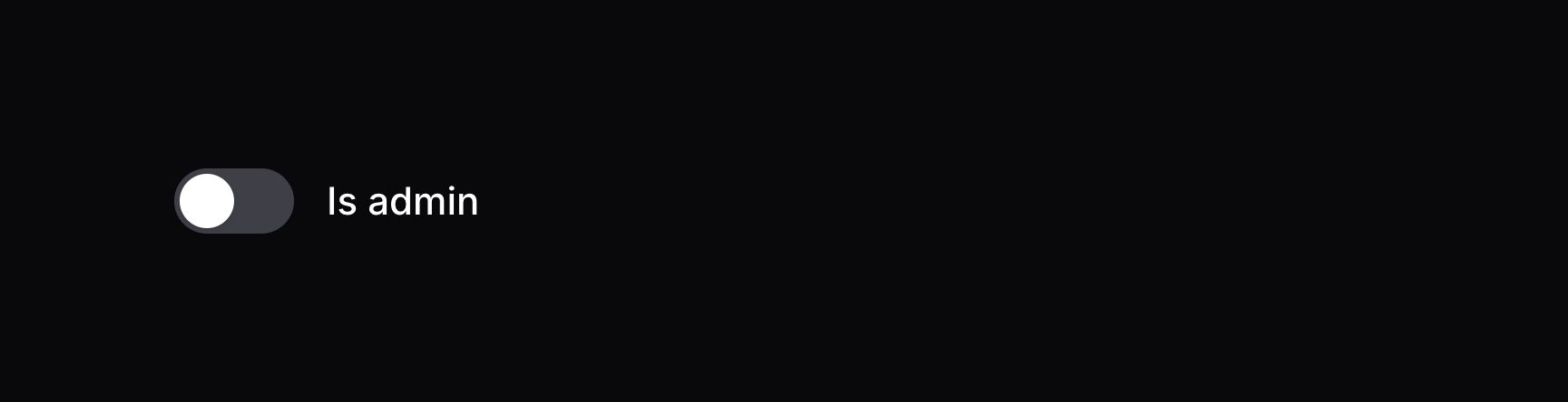 Toggle with its label inline