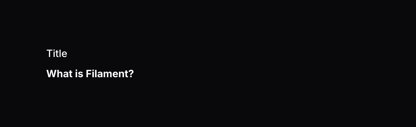 Text entry in a bold font