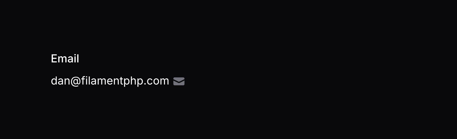 Text entry with icon after