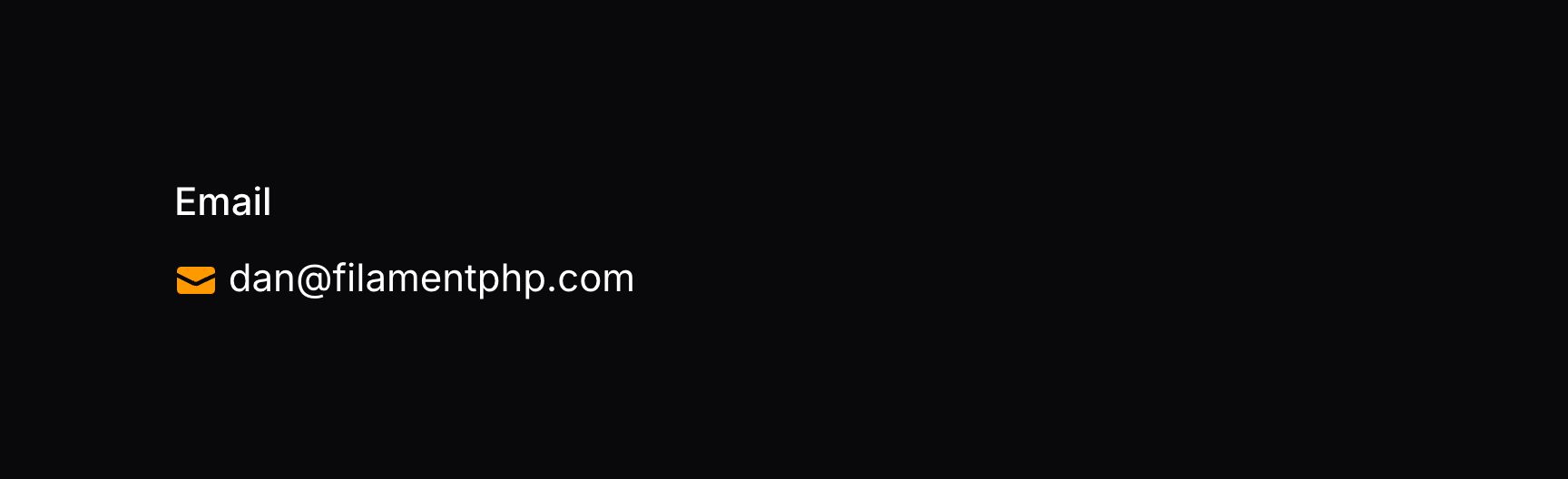 Text entry with icon in the primary color