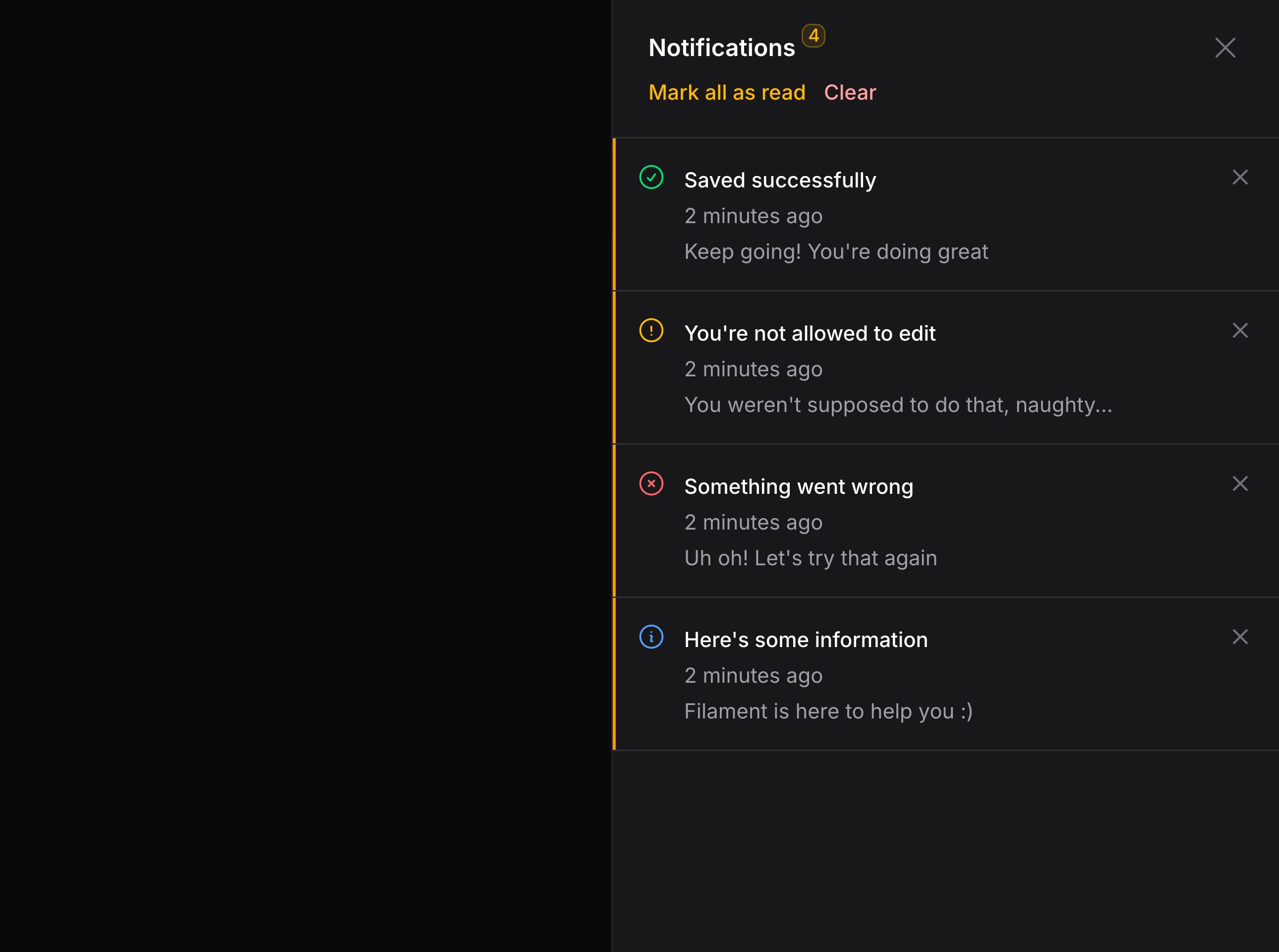 Database notifications