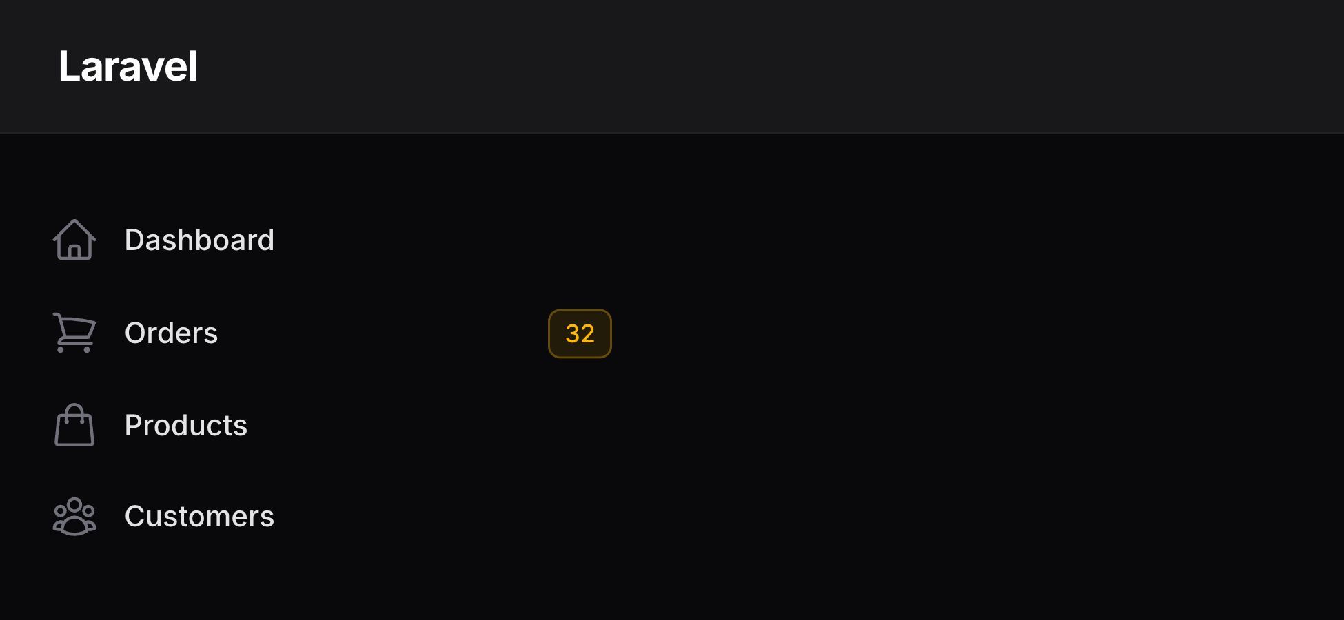 Navigation item with badge color