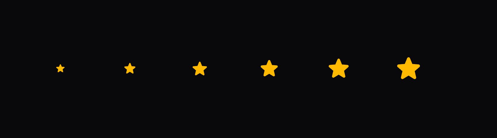 Icons rendered at every available size for comparison