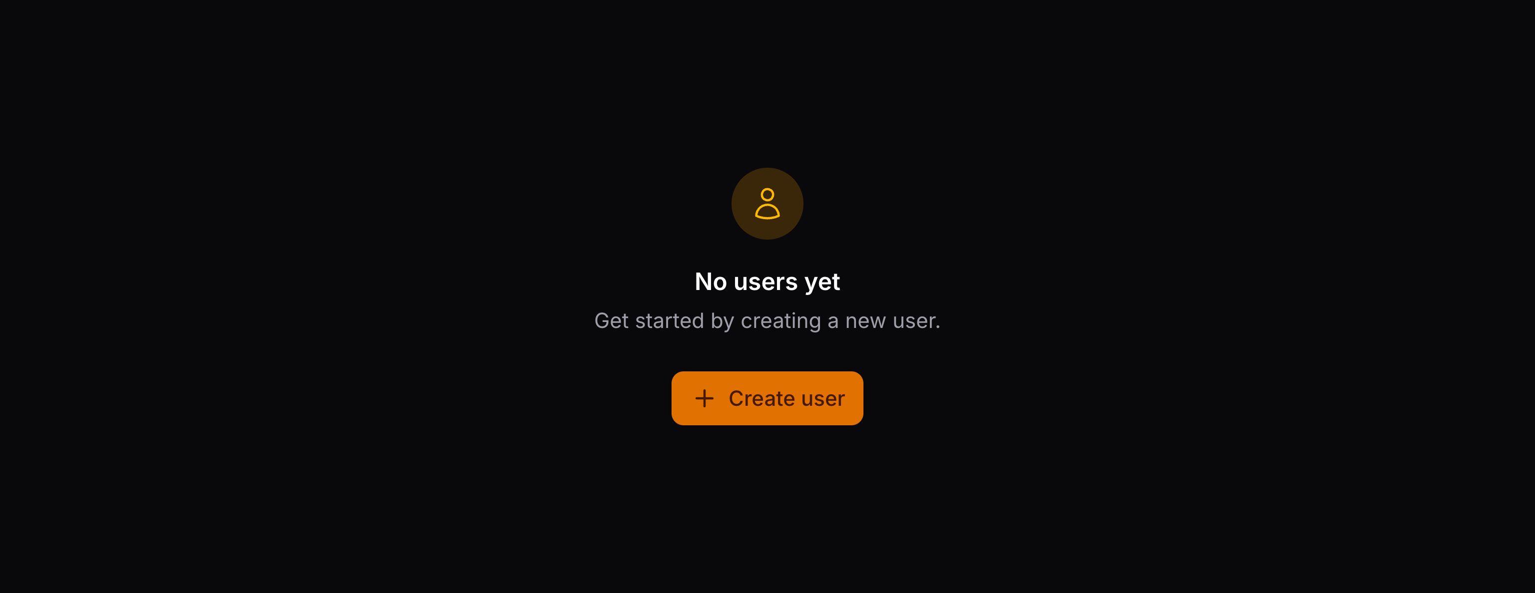 Empty state without container