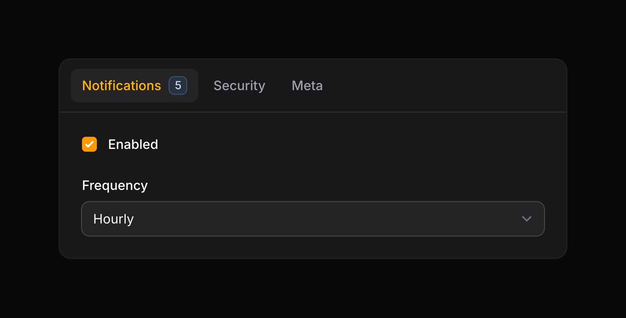 Tabs with badges with color