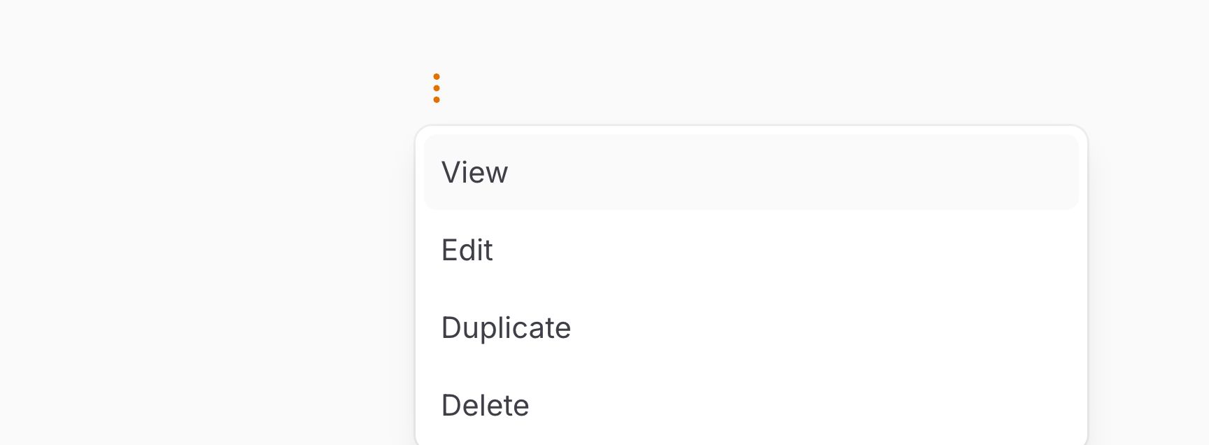 Action group with custom dropdown width