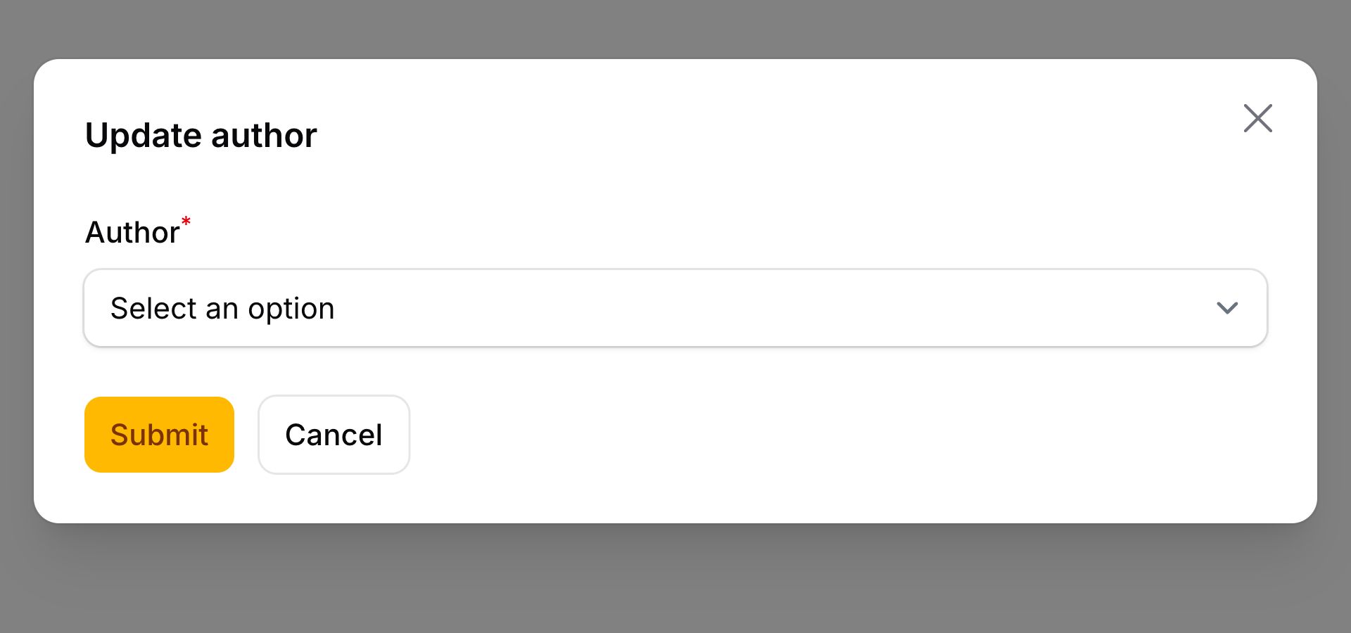 Modal with form