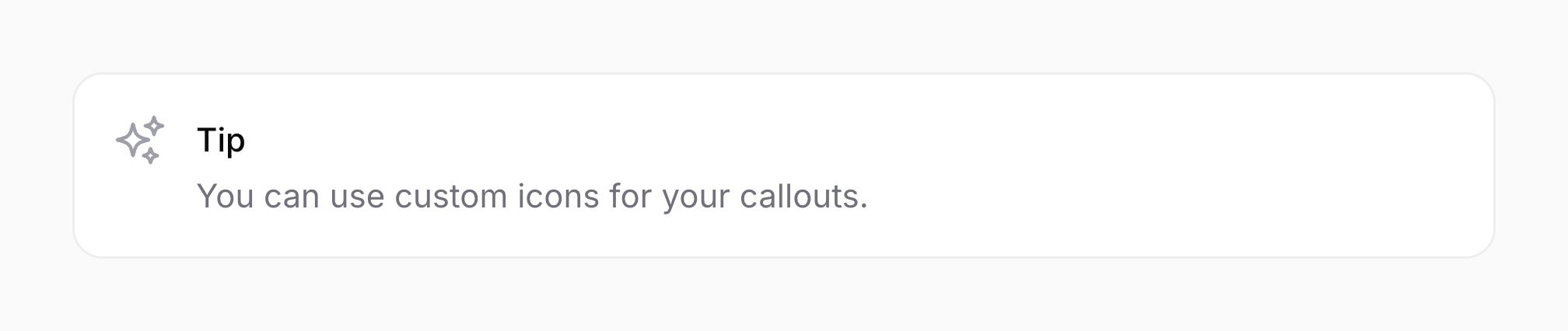 A callout with a custom icon