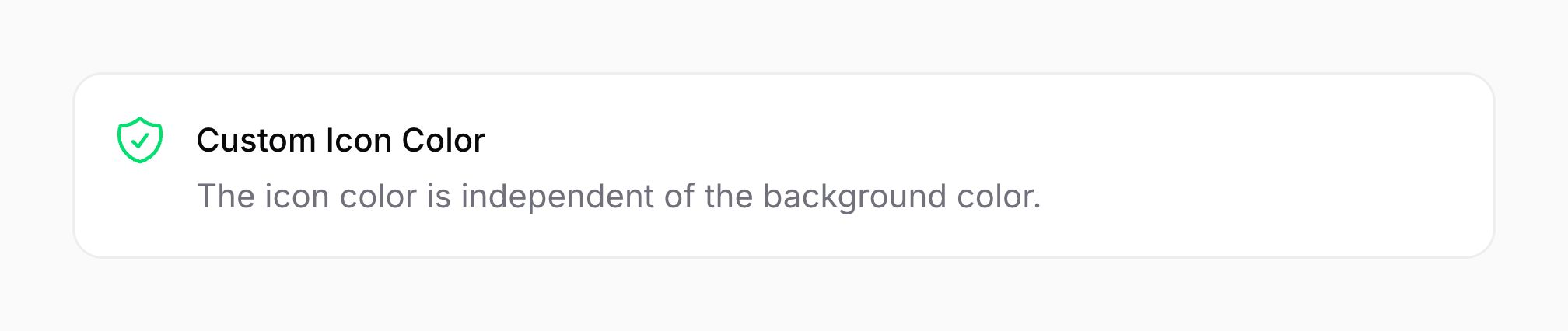 A callout with a custom icon color