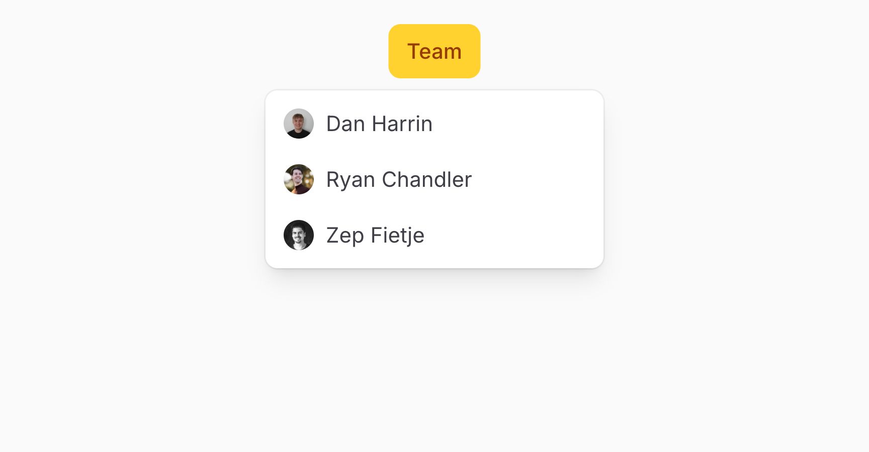 Dropdown items with images