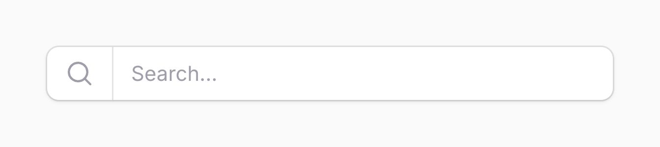 An input with a prefix icon