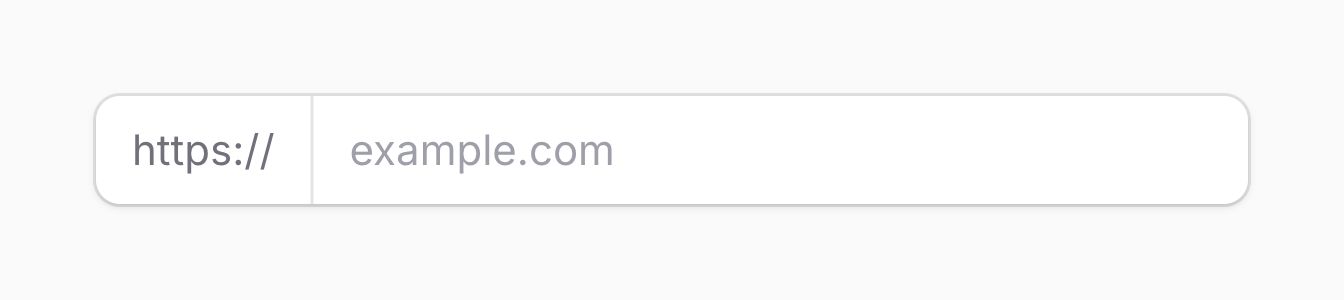 An input with a prefix