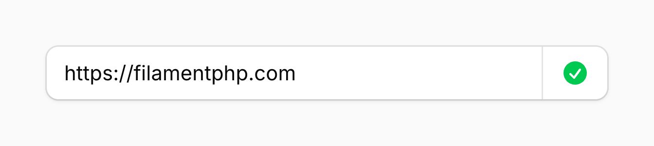 An input with a colored suffix icon