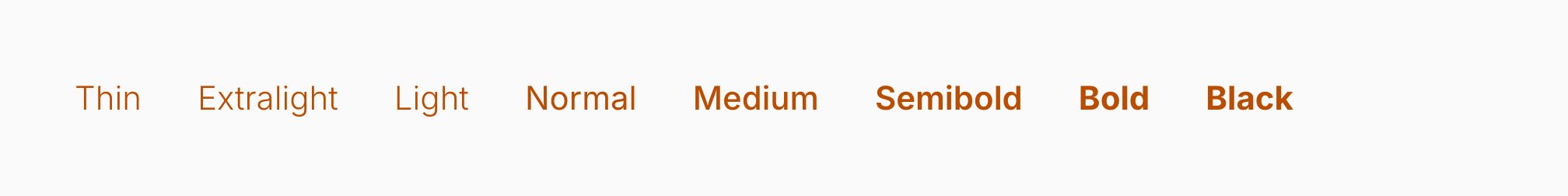 Links in different font weights