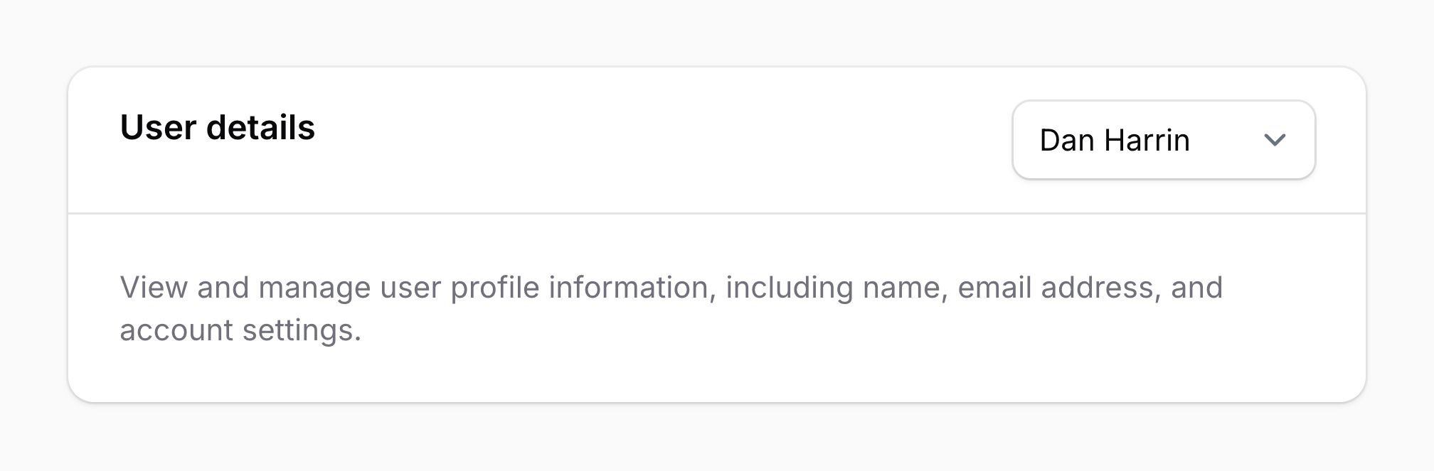 A section with content after the header