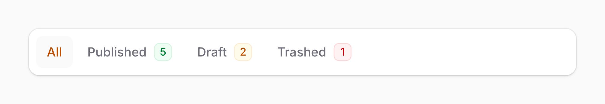 Tabs with badges