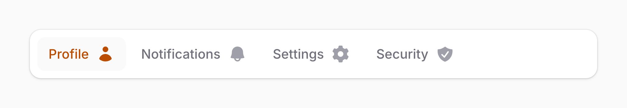 Tabs with icons positioned after the label