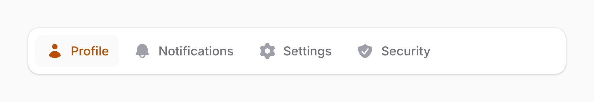 Tabs with icons