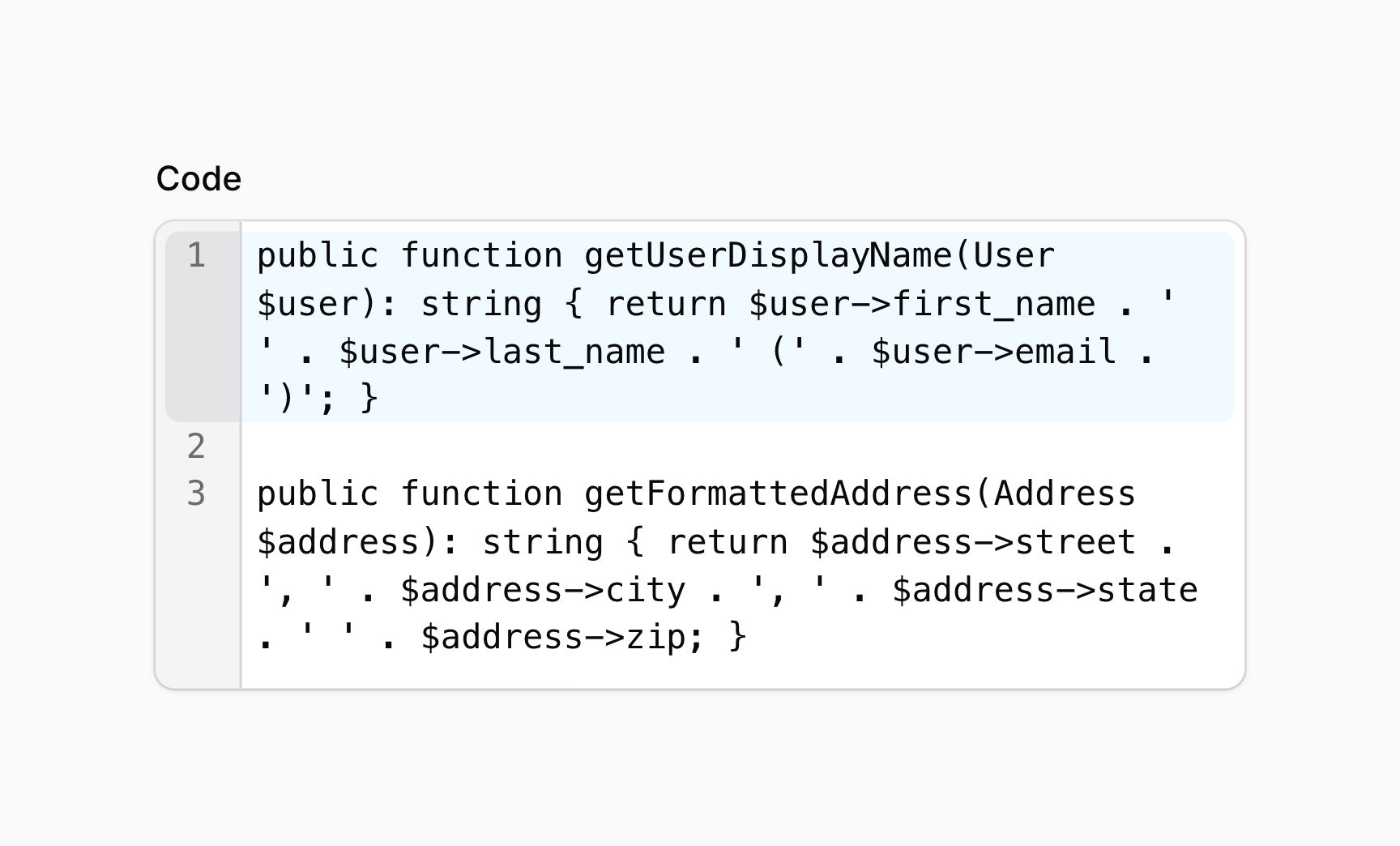Code editor with line wrapping