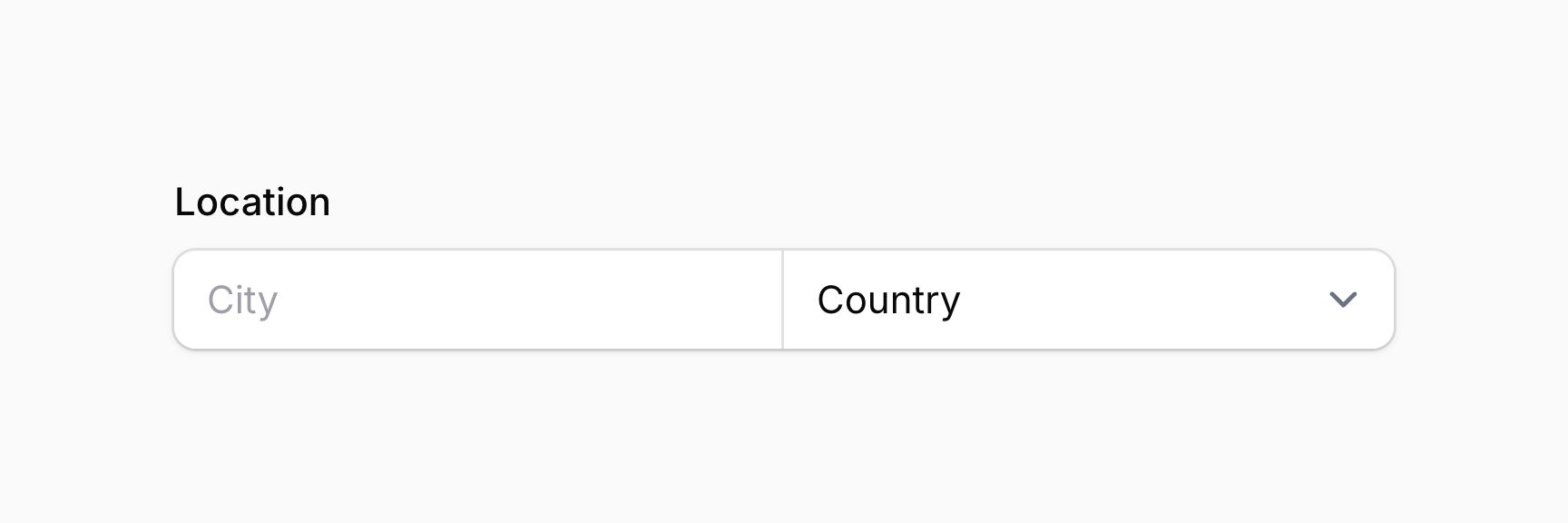Fused group of form fields in columns