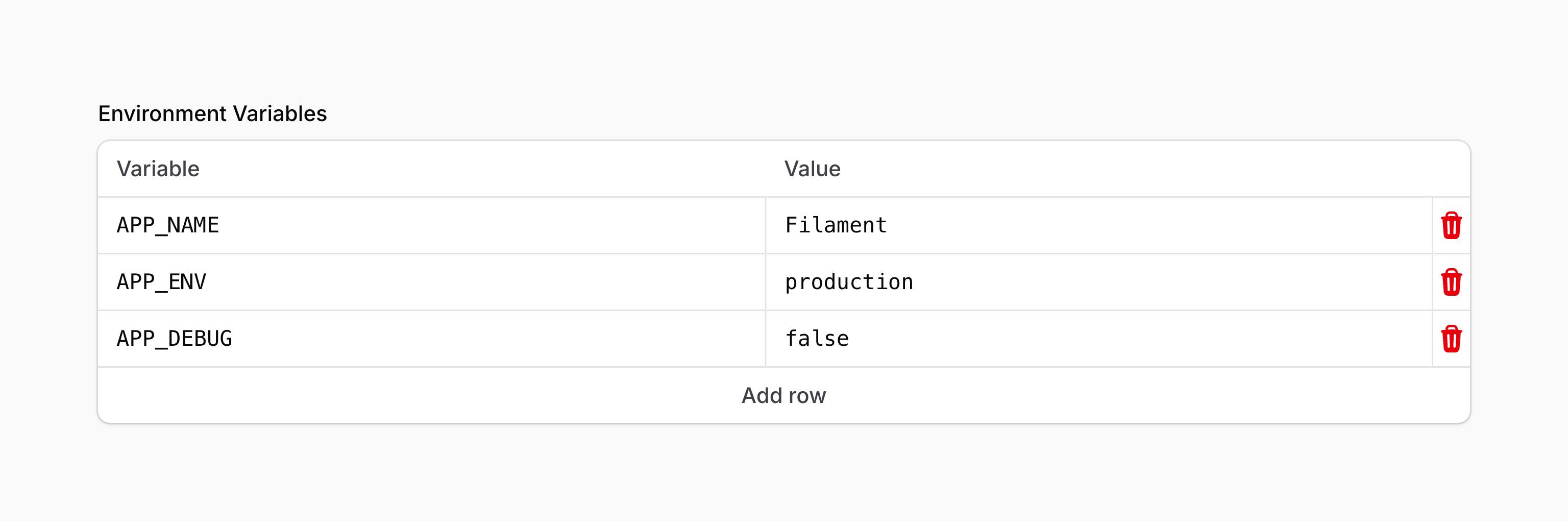 Key-value with custom labels and placeholders