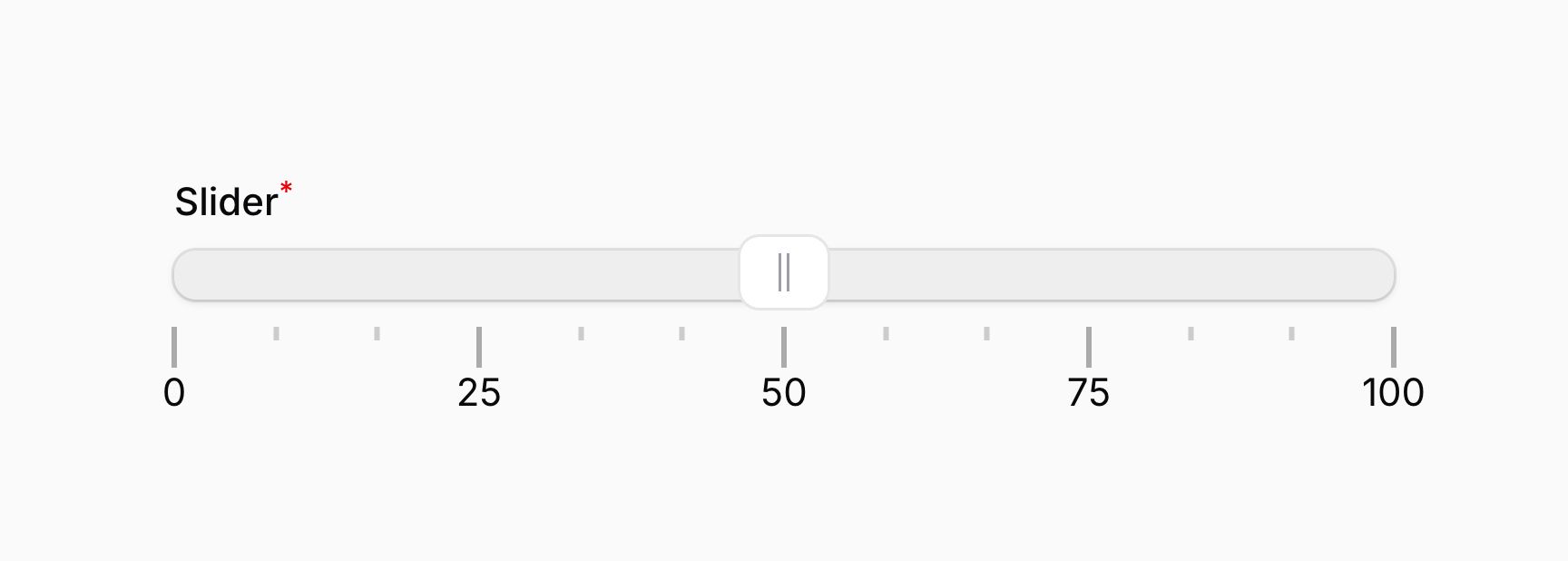 Slider with a set number of pips
