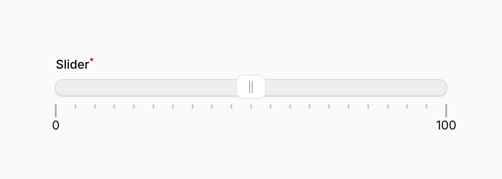 Slider with a custom pips density