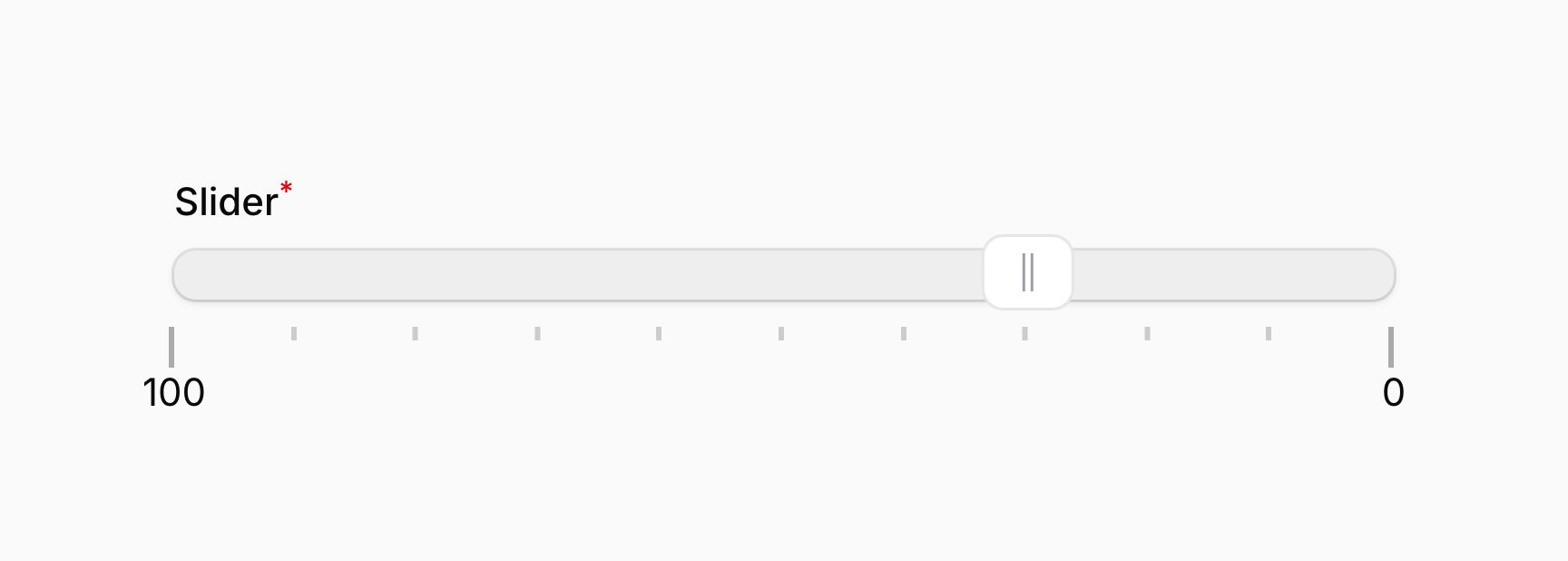 Right-to-left slider