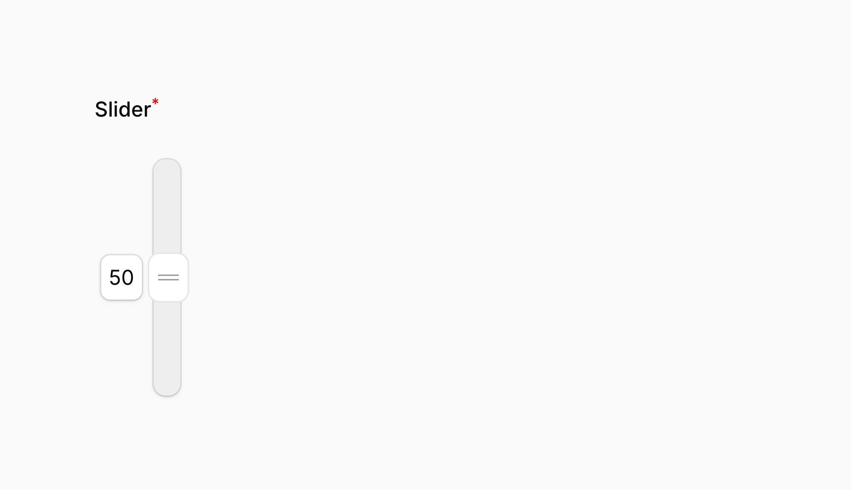 Vertical slider with tooltips