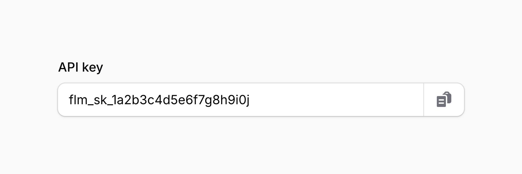 Text input with copyable button