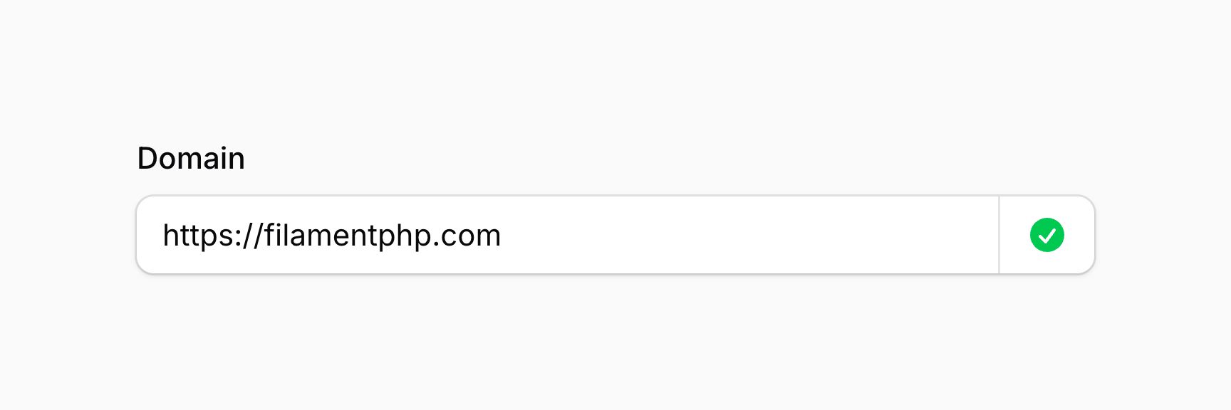 Text input with suffix icon in color