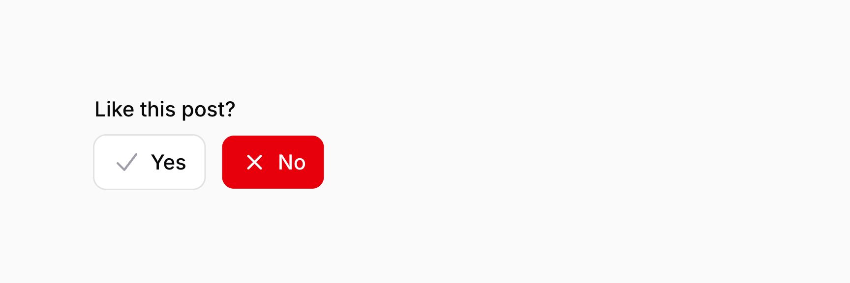 Inline toggle buttons
