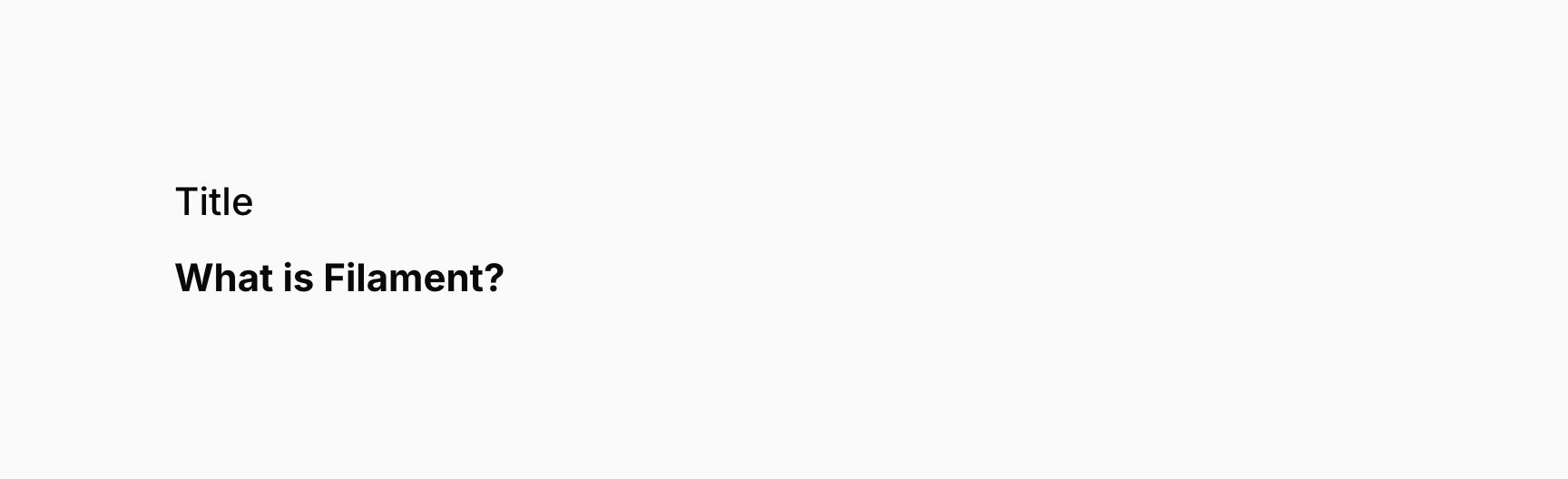 Text entry in a bold font
